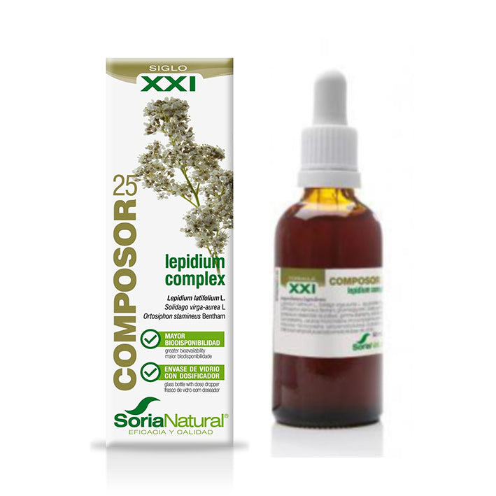 Composor 25. Lepidium Complex Formula XXI - 50 ml. Soria Natural. Herbolario Salud Mediterránea