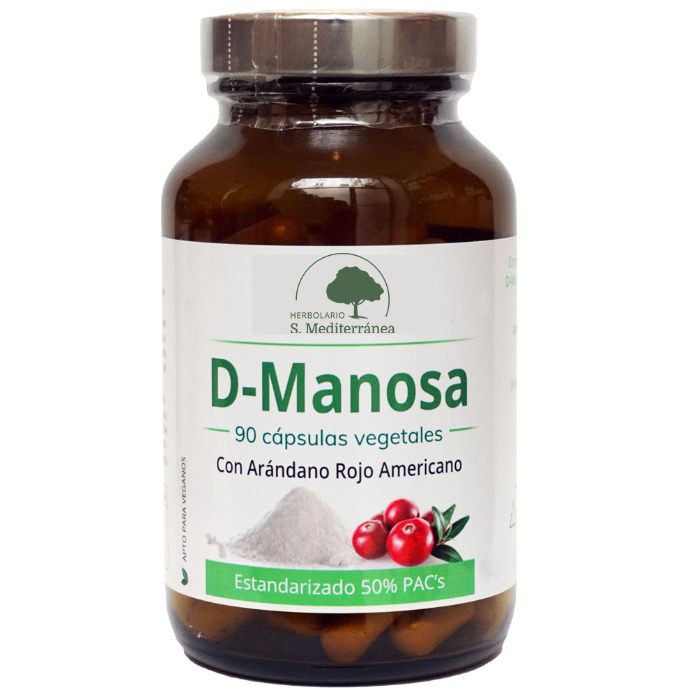 D-Manosa con Arandano Rojo Americano - 90 Capsulas. Herbolario S. Mediterránea