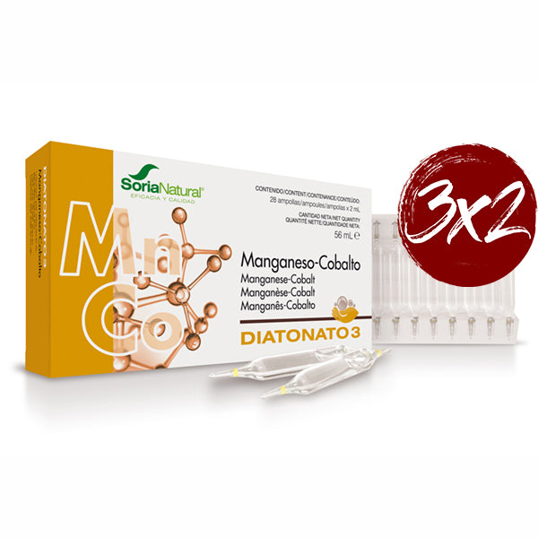 Diatonato 3. Manganeso y Cobalto - 28 Ampollas. Soria Natural. Herbolario Salud Mediterranea