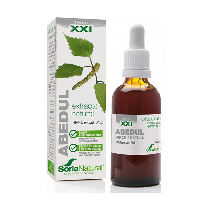 Extracto Natural. Abedul Formula XXI - 50 ml. Soria Natural. Herbolario Salud Mediterranea
