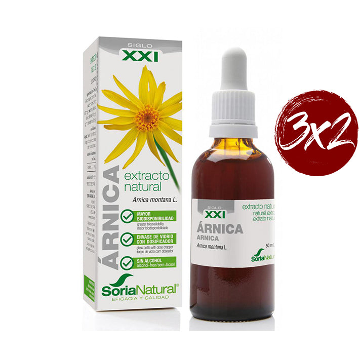 Extracto Natural. Árnica Formula XXI - 50 ml. Soria Natural. Herbolario Salud Mediterranea