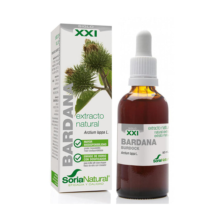 Extracto Natural. Bardana Formula XXI - 50 ml. Soria Natural. Herbolario Salud Mediterranea