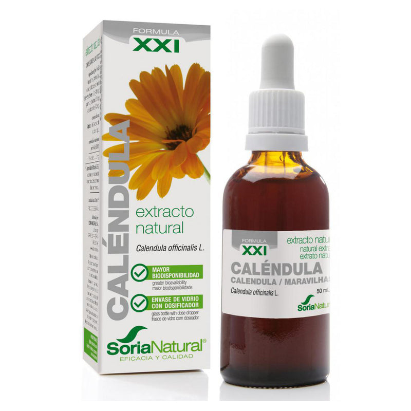 Extracto Natural. Caléndula Formula XXI - 50 ml. Soria Natural. Herbolario Salud Mediterranea