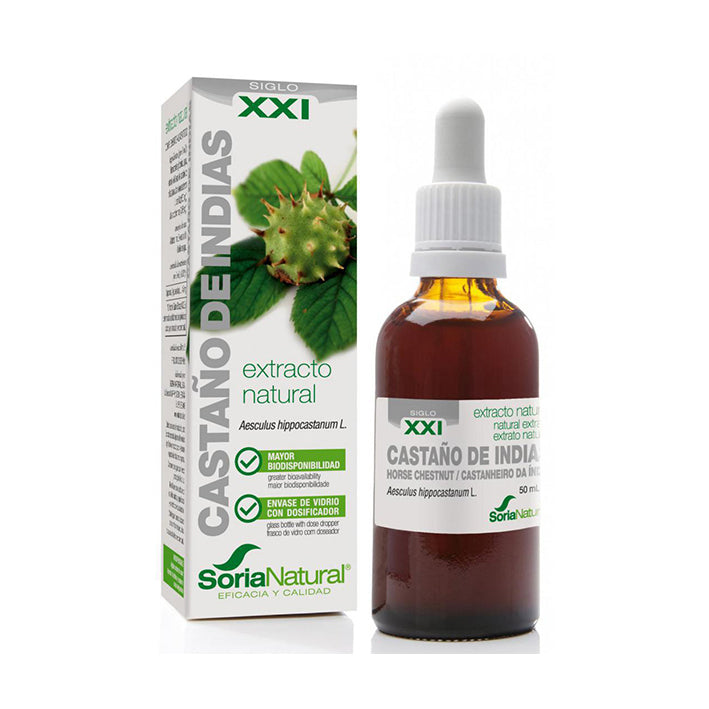 Extracto Natural. Castaño de Indias Formula XXI - 50 ml. Soria Natural. Herbolario Salud Mediterranea
