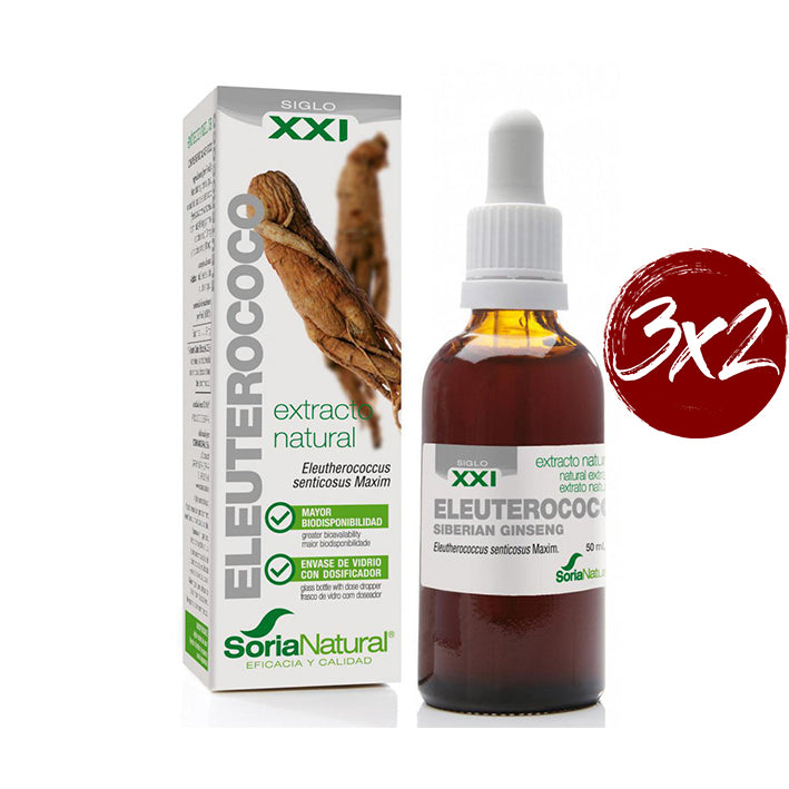 Extracto Natural. Eleuterococo Formula XXI - 50 ml. Soria Natural. Herbolario Salud Mediterranea