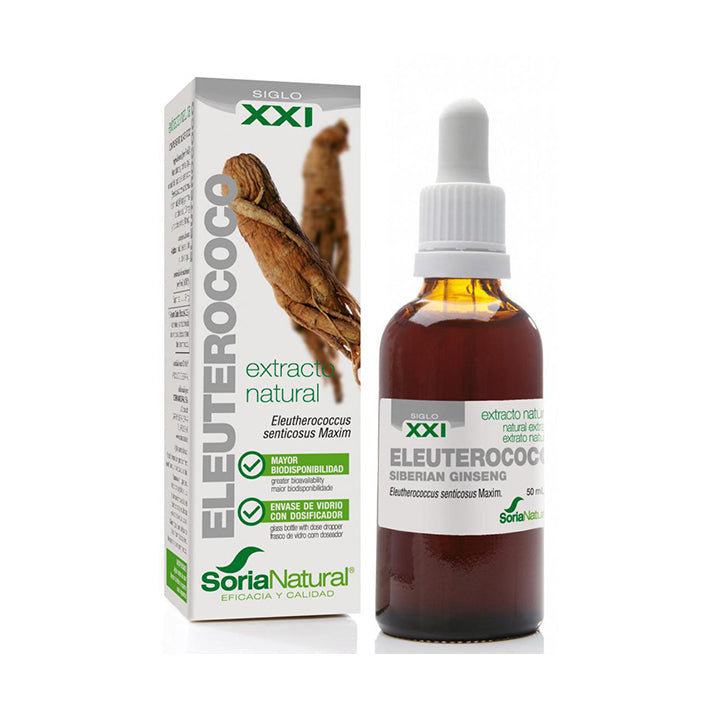 Extracto Natural. Eleuterococo Formula XXI - 50 ml. Soria Natural. Herbolario Salud Mediterranea