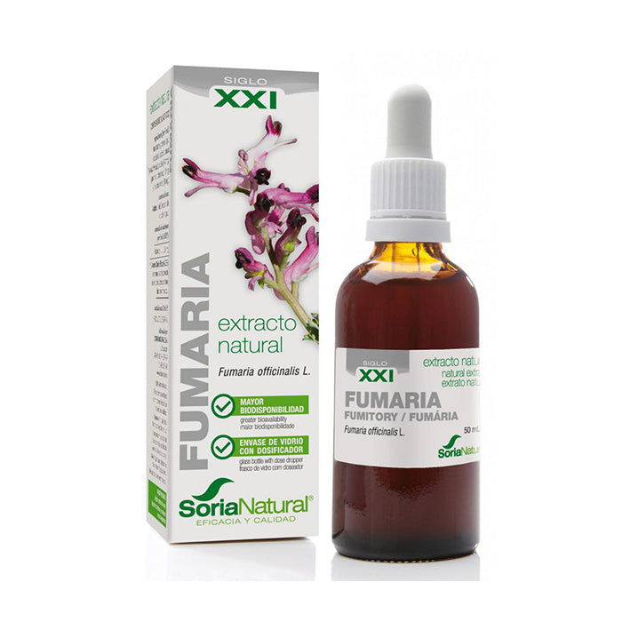 Extracto Natural. Fumaria Formula XXI - 50 ml. Soria Natural. Herbolario Salud Mediterranea