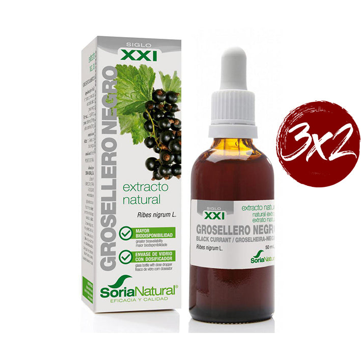 Extracto Natural. Grosellero Negro Formula XXl - 50 ml. Soria Natural. Herbolario Salud Mediterranea