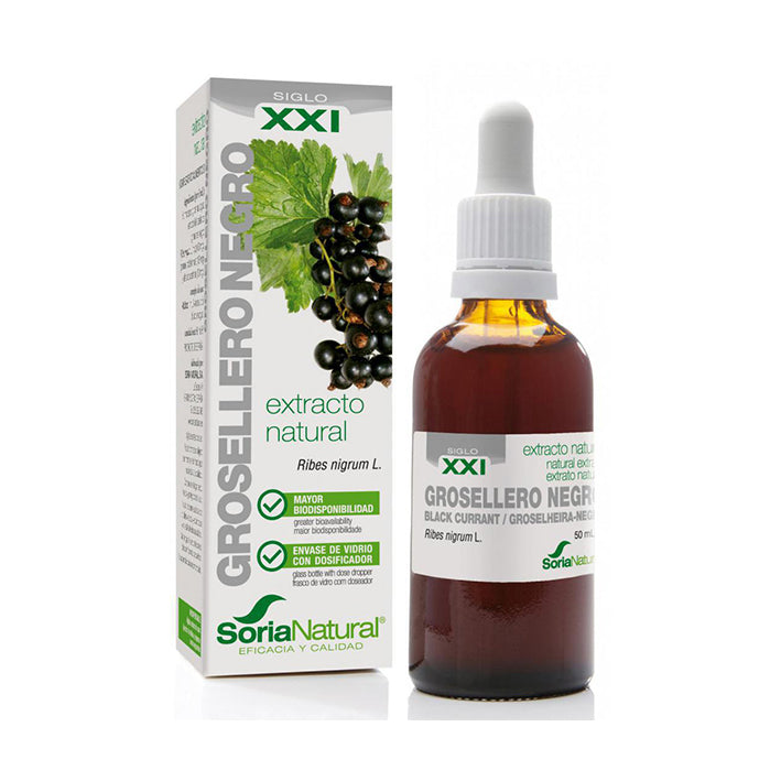 Extracto Natural. Grosellero Negro Formula XXl - 50 ml. Soria Natural. Herbolario Salud Mediterranea