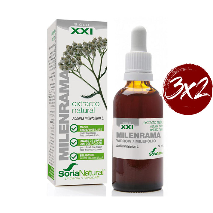 Extracto Natural. Milenrama Formula XXI - 50 ml. Soria Natural. Herbolario Salud Mediterranea