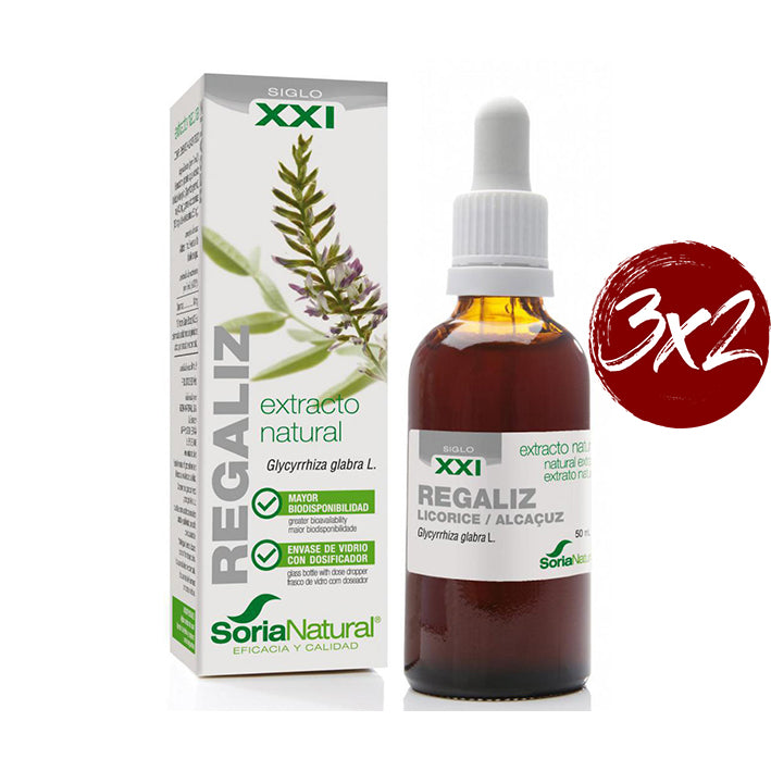 Extracto Natural. Regaliz Formula XXI - 50 ml. Soria Natural. Herbolario Salud Mediterranea