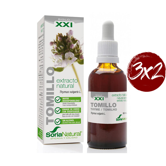 Extracto Natural. Tomillo Formula XXI - 50 ml. Soria Natural. Herbolario Salud Mediterranea