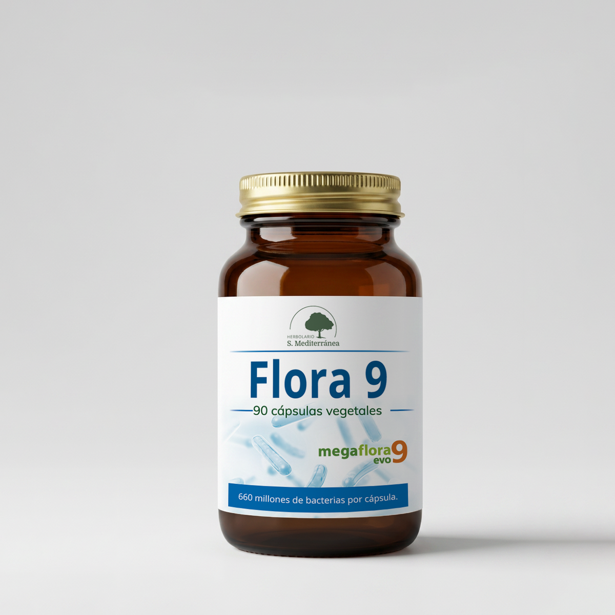 Flora 9 con megagflora evo 9, 90 cápsulas vegetales | Salud Mediterránea