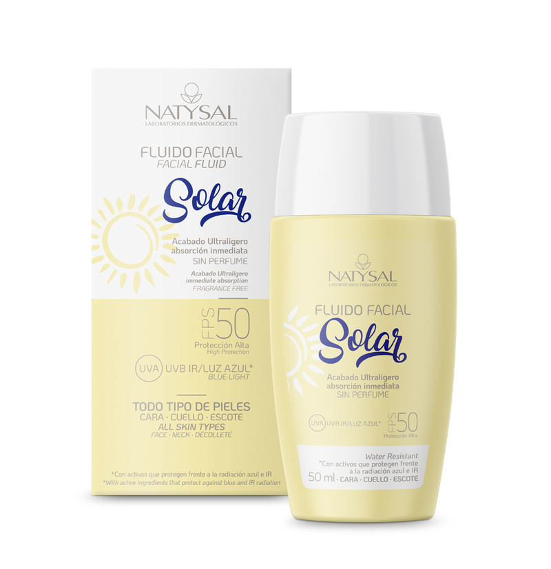 Fluido Solar Facial 50+ proteccion alta - 50 ml. Natysal