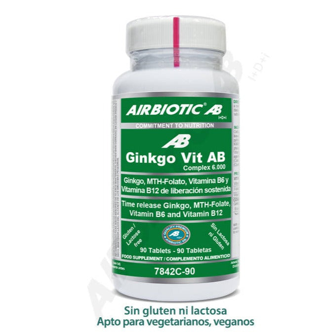 Ginkgo Vit Complex 6.000 - 90 Tabletas. Airbiotic AB. Herbolario Salud Mediterranea