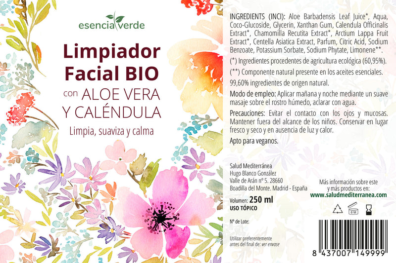 Limpiador Facial BIO - 250 ml. Esencia Verde