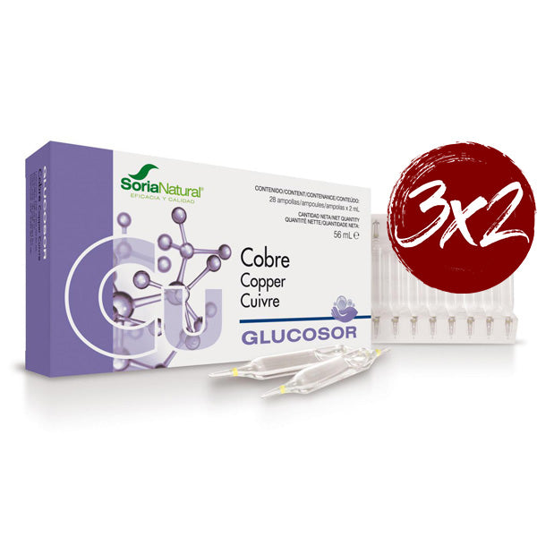 Glucosor Cobre - 28 Ampollas. Soria Natural. Herbolario Salud Mediterranea