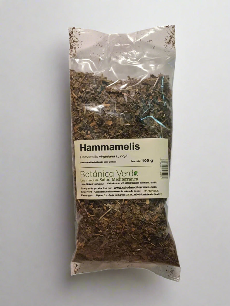 Folha de hamamélis. Planta em saco - 100 gr. botânica verde
