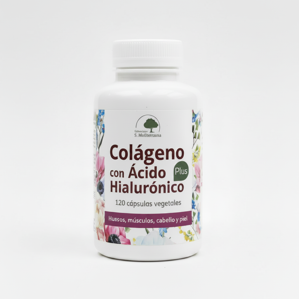 Colágeno & Ácido Hialurónico Plus - 120 Capsulas. Herbolario S. Mediterránea