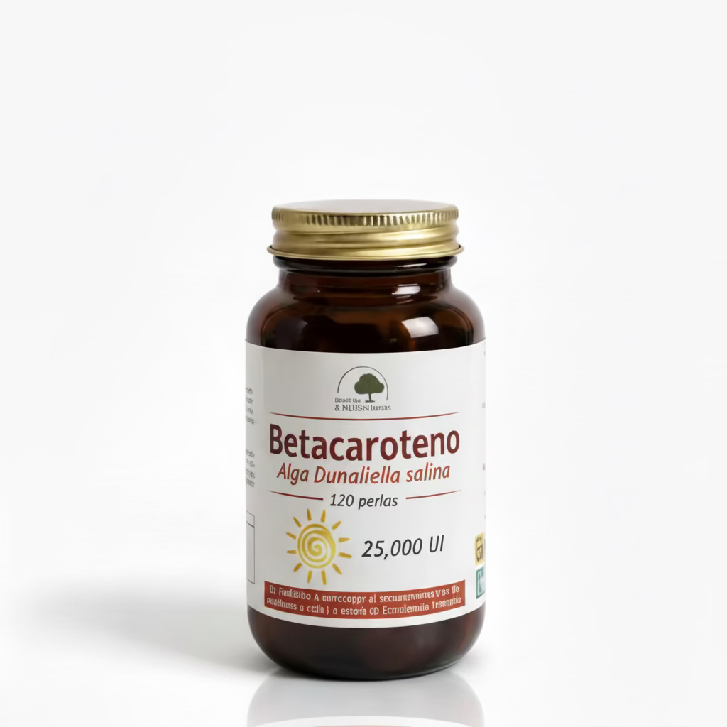 Betacaroteno de Alga Dunaliella salina - 120 Perlas. Herbolario S. Mediterránea