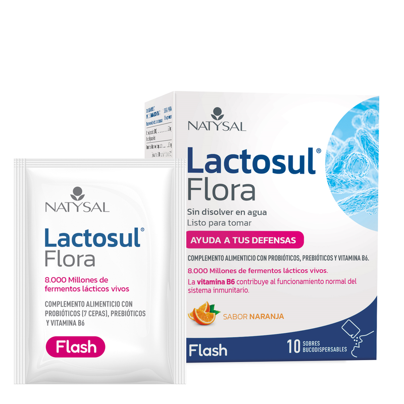 Lactosul Flora - 10 sobres bucodispensables. Natysal. Herbolario Salud Mediterranea