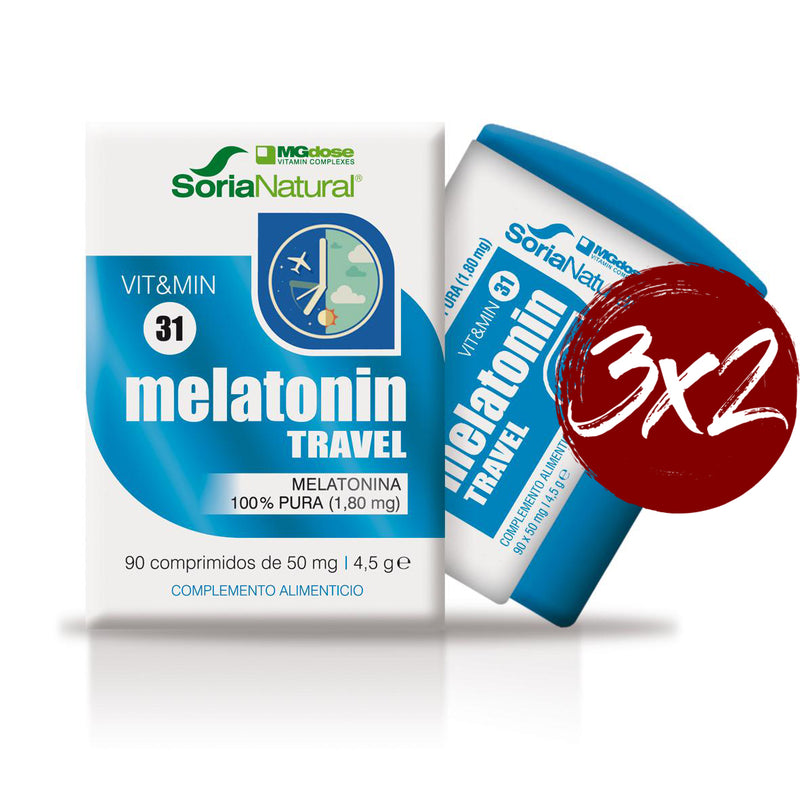 Melatonin Travel 1,8 mg - 90 Comprimidos. Soria Natural. Herbolario Salud Mediterranea