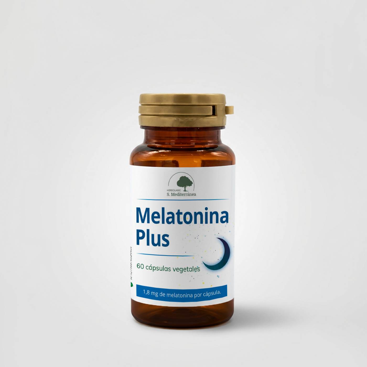 Melatonina Plus, 60 cápsulas vegetales con 1,8 mg de melatonina | Salud Mediterránea