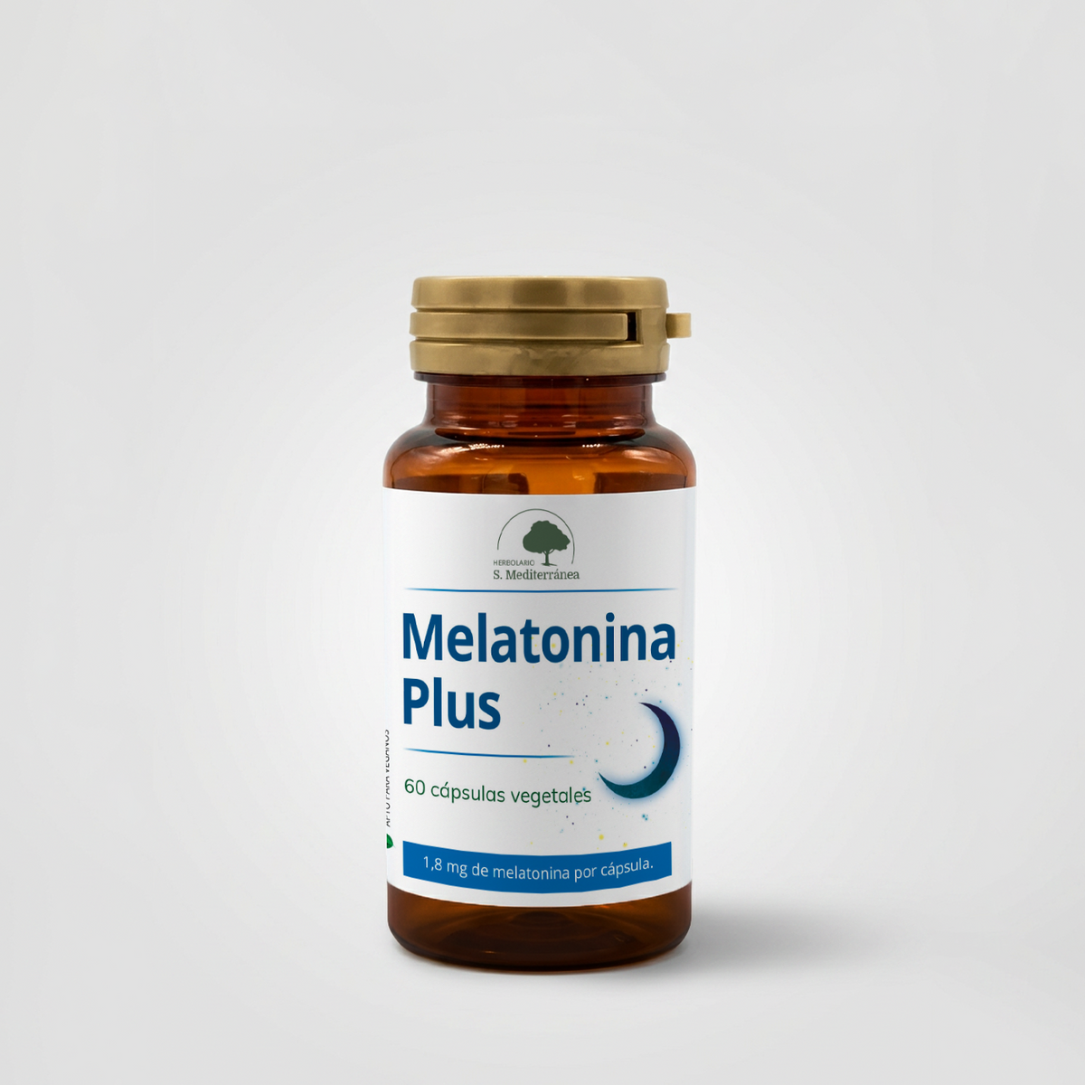 Melatonina Plus, 60 cápsulas vegetales con 1,8 mg de melatonina | Salud Mediterránea