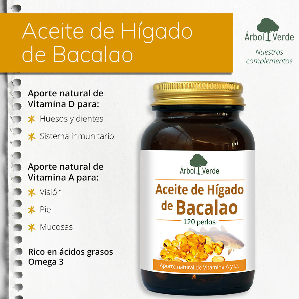 ACEITE DE HÍGADO DE BACALAO 120 PERLAS - Centro Dietético, tu herbolario  online