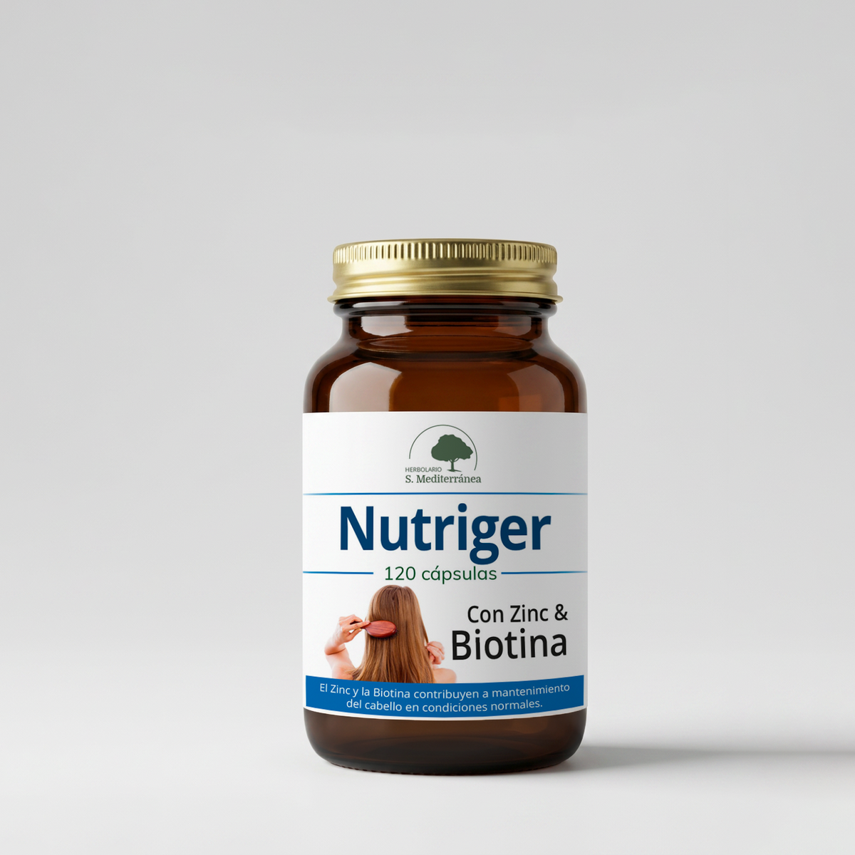 Nutriger con Zinc y Biotina, 120 cápsulas | Salud Mediterránea
