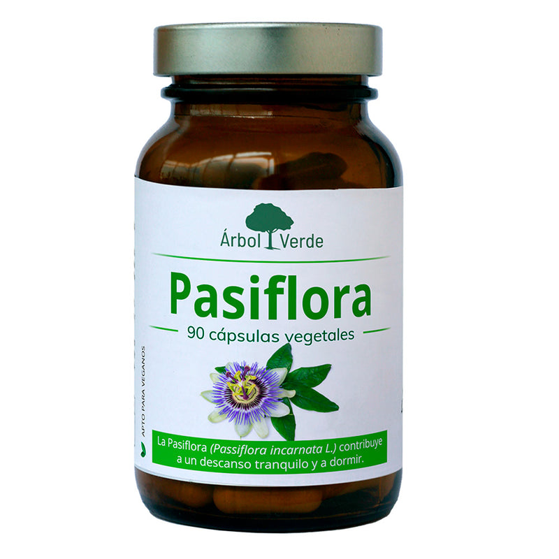 Pasiflora Estandarizada - 90 Cápsulas Vegetales. Árbol Verde