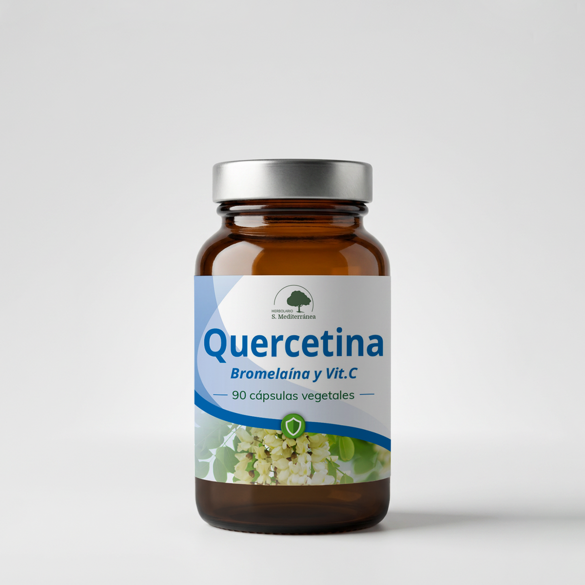 Quercetina, Bromelaina, Vitamina C, 90 cápsulas vegetales | Salud Mediterránea