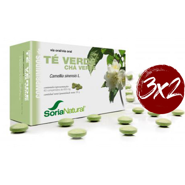 Té Verde - 60 Comprimidos. Soria Natural. Herbolario Salud Mediterranea