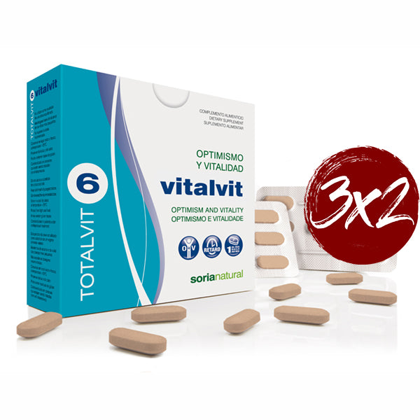 Totalvit 06. Vitalvit (Optimismo y Vitalidad) - 28 Comprimidos. Soria Natural. Herbolario Salud Mediterranea