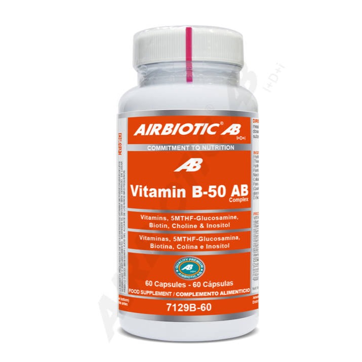 Vitamina B 50 Complex - 60 Capsulas. Airbiotic AB. Herbolario Salud Mediterranea
