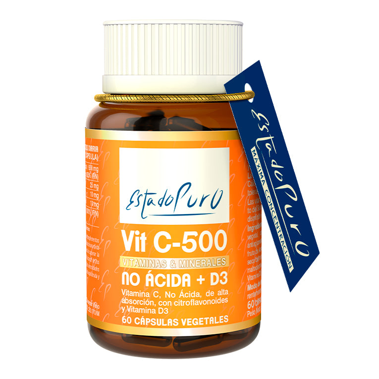 Vitamina C 500 no ácida + D3 - 60 Cápsulas. Tongil. Herbolario Salud Mediterranea