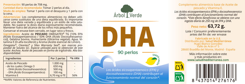 PROXIMAMENTE: DHA - 90 Perlas. Arbol Verde