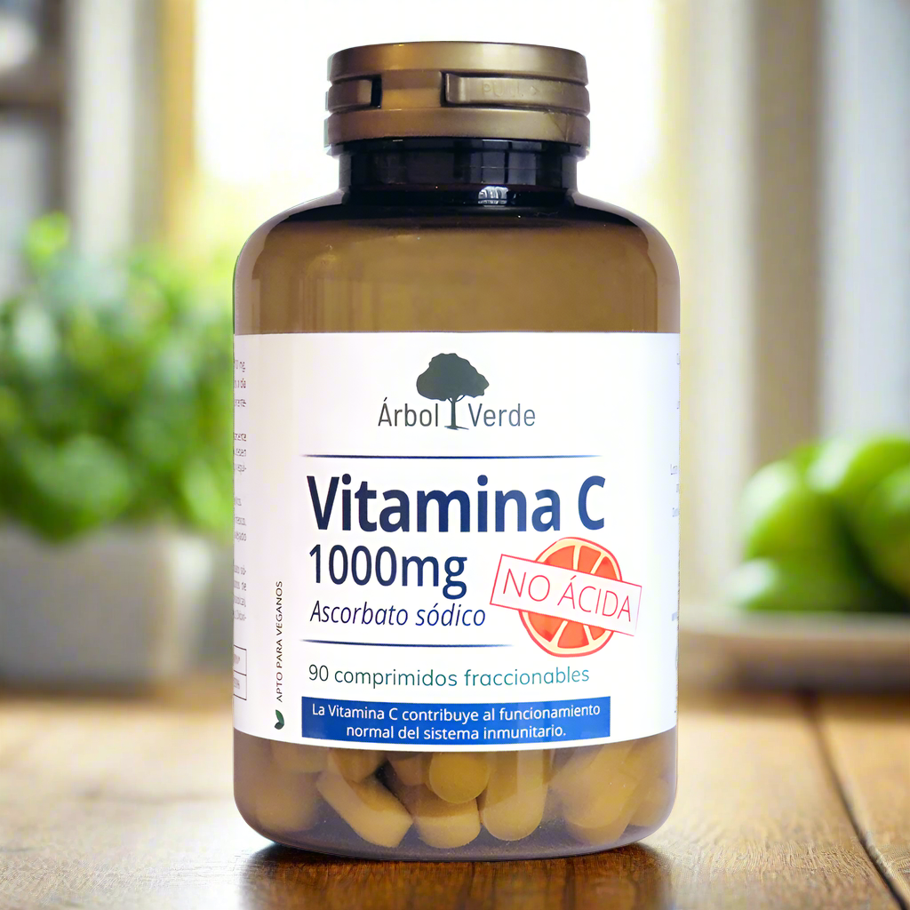 Vitamina C 1000 Não Ácida - 90 Comprimidos. Árvore Verde 