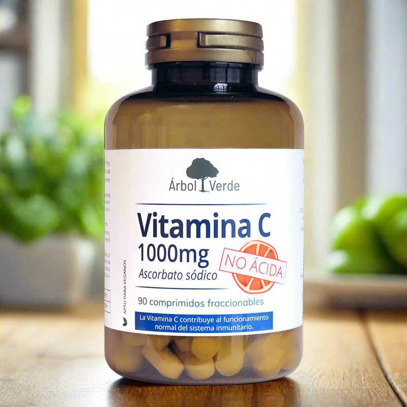 Vitamina C 1000 No Acida - 90 Comprimidos. Arbol Verde