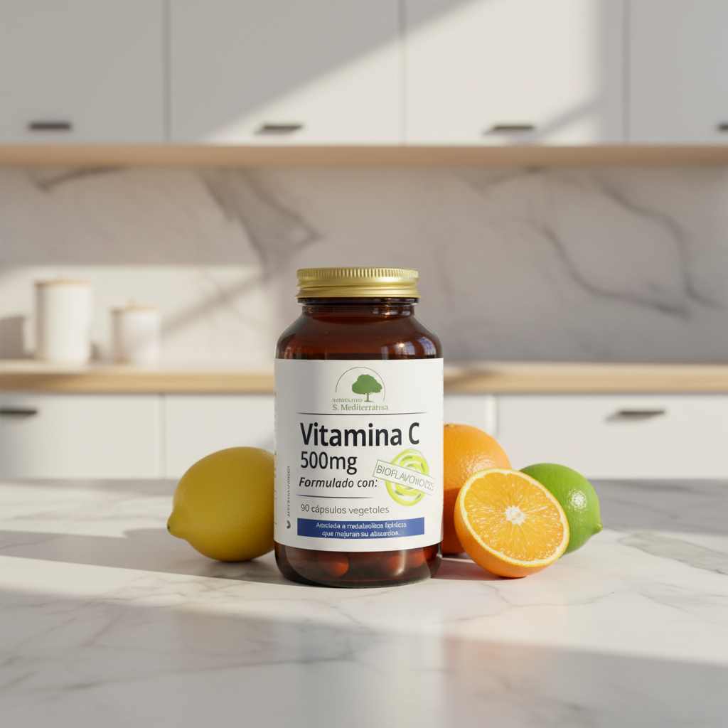 Vitamina C PureWay 500 mg com Bioflavonóides - 90 Cápsulas. Herbolario S. Mediterránea