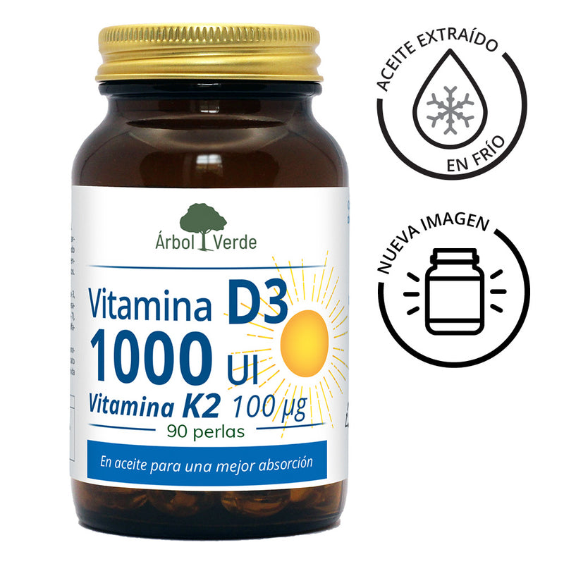 Vitaminas D3 y K2 Árbol Verde. Herbolarios Salud Mediterránea