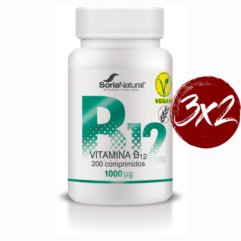 Vitamina B12 Retard - 200 Comprimidos. Soria Natural. Herbolario Salud Mediterranea