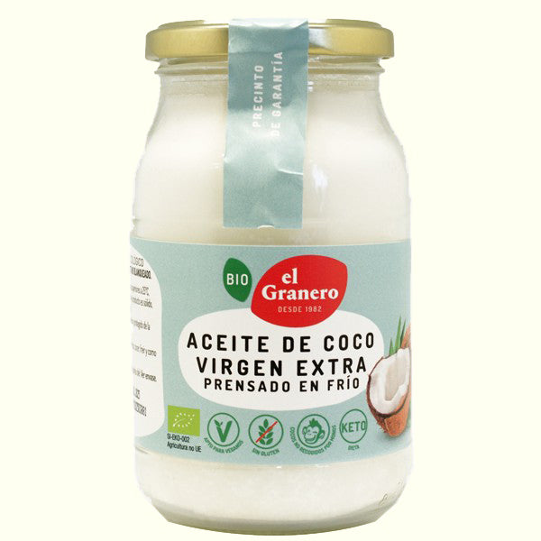 Aceite de Coco Virgen Extra BIO - 400. El Granero Integral. Herbolario Salud Mediterranea