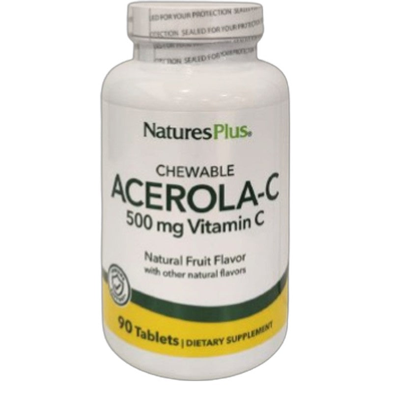 Acerola C 500 mg vit C- 90 Comprimidos masticables. Natures Plus. Herbolario Salud Mediterranea