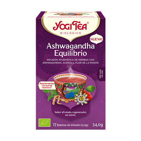 Ashwagandha Equilibrio - 20 Filtros. Yogi Tea. Herbolario Salud Mediterranea