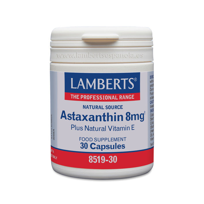 Astaxantina  - 30 Capsulas. Lamberts. Herbolario Salud Mediterranea