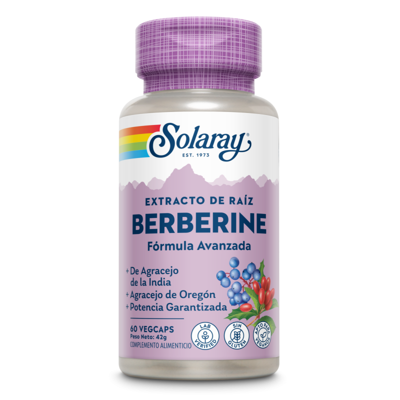 Berberine Extracto de Raíz - 60 Cápsulas. Solaray. Herbolario Salud Mediterranea