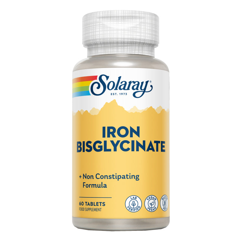Iron Bisglycinate - 60 Comprimidos. Solaray. Herbolario Salud Mediterranea