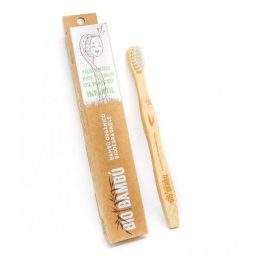 Cepillo dientes bambú infantil - Suave. BioBambú. Herbolario Salud Mediterranea