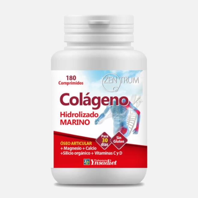 Colágeno Hidrolizado Marino - 180 Comprimidos. Zentrum. Herbolario Salud Mediterranea